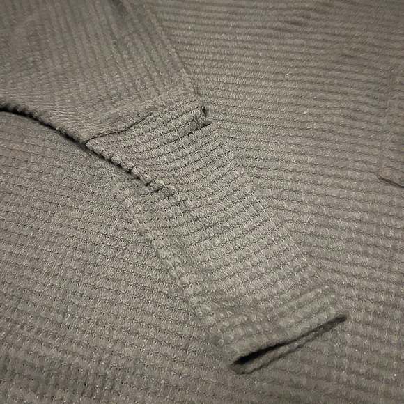 NWOT Melody Thomas Studio Long Sleeve Black Waffle Knit Dolman Top - Picture 6 of 6